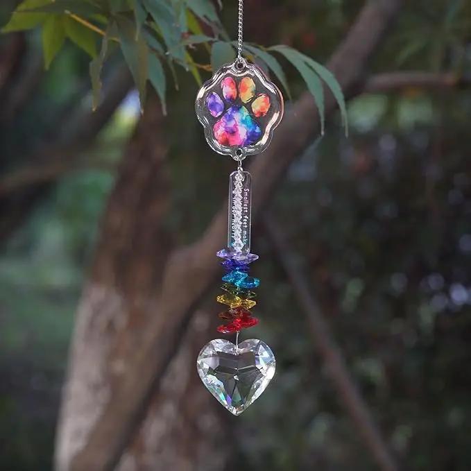 Dog Memorial Suncatcher - Pet Loss Sympathy Gift, Loss of Dog Sympathy Gift, Cat Memorial Gifts for Loss of Cat, Dog Bereavement Gift by GreenHaven Gardens