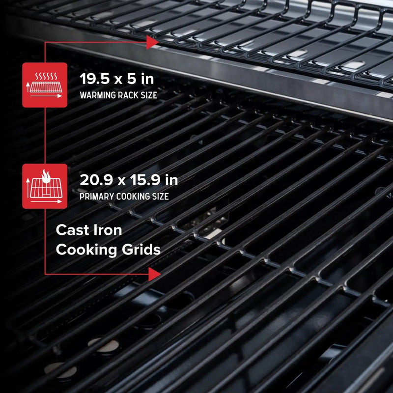 Nexgrill 3-Burner Propane Gas Grill with Side Tables, 27,000BTUs, Stainless Steel Lid, Spacious 429 SQ. In. Cooking Space, BBQ Grill for Outdoor Cooking, Patios, Parties, and More - 720-1012 by GreenHaven Gardens