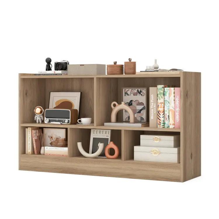 3-Piece Kid’s Room Bundle: Twin Size Wooden House Bed + Kid's Table and Chairs Set + Kids 2-Shelf Bookcase by DirectDeals