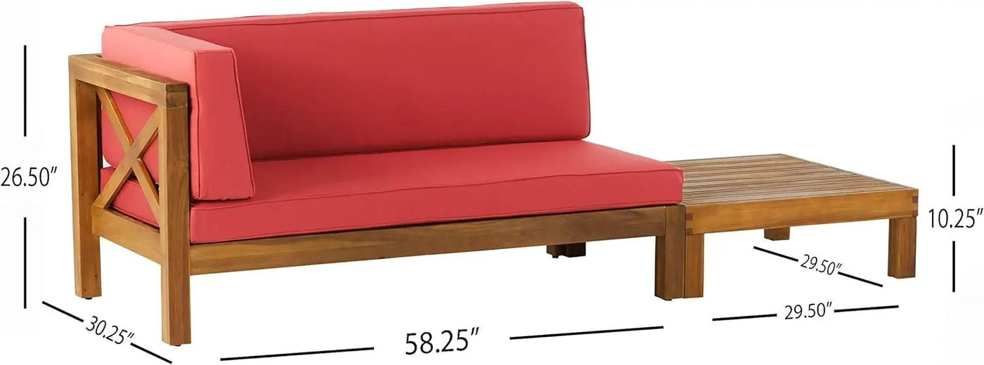 Brava X Back Corner Bench With Coffee Table by HouseOfZazla