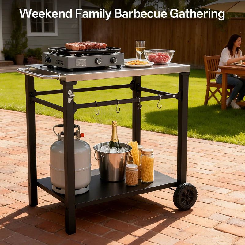 2-Tier Outdoor Grill Cart by HouseOfZazla