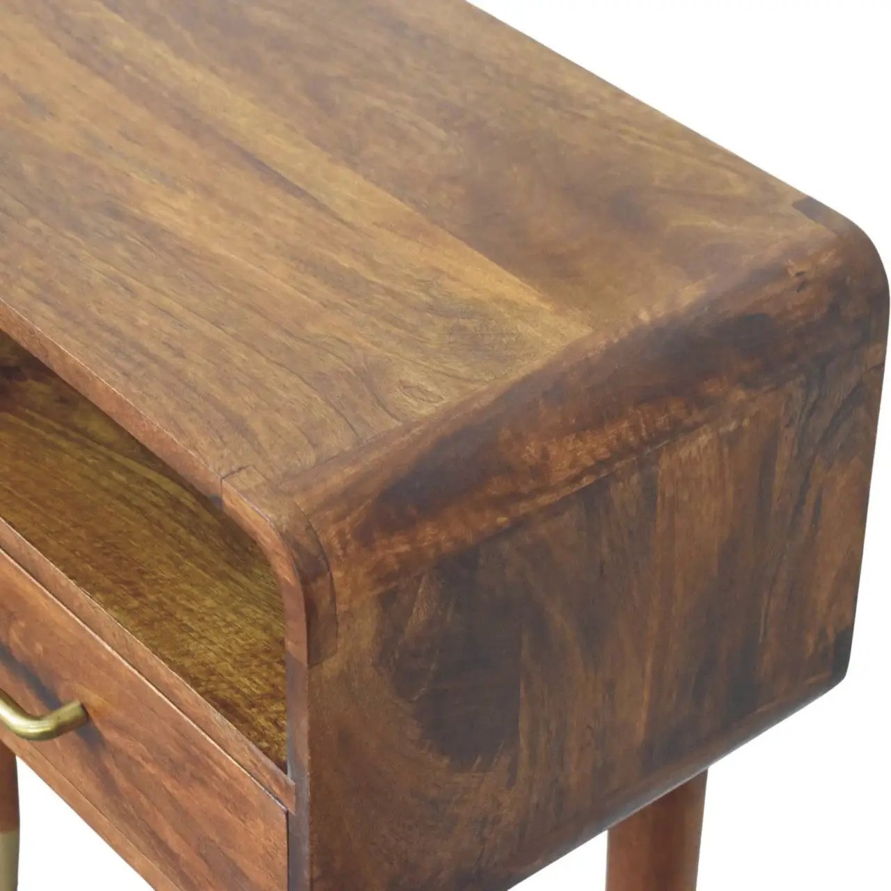 Solid Wood Valenza Curved Console Table by HouseOfZazla