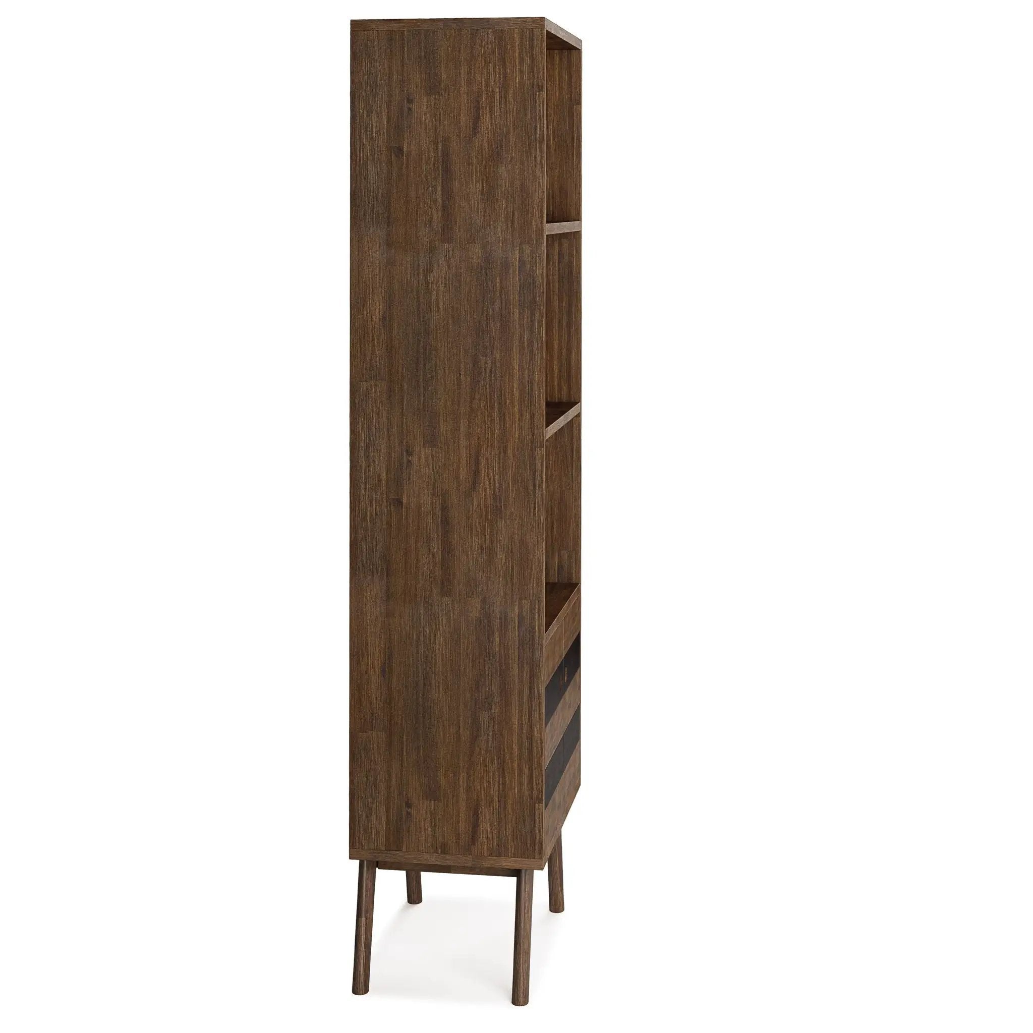 Clarkson - Bookcase With Storage - Rustic Natural Aged Brown by Unique Piece Furniture
