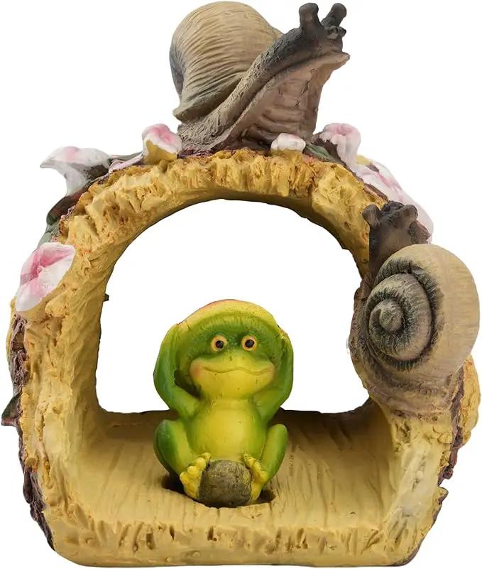 Elenon Snail Decorative Gutter Downspout Extension Statue, Gutter Guardian Rain Downspout Extender, Garden Splash Block Outdoor Sculpture for 3" × 4" Down Spouts Decor by GreenHaven Gardens