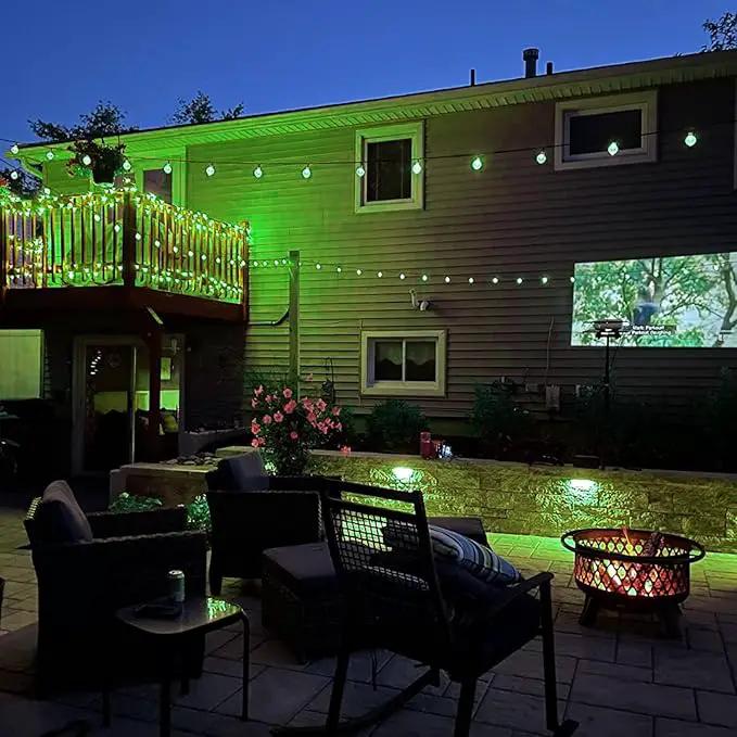 2-Pack 100 LED 64FT Solar String Lights Outdoor, Waterproof Solar Lights Outdoor with 8 Lighting Modes, Crystal Globe Light for St Patrick Tree Garden Patio Party Porch Wedding Decorations(Green) by GreenHaven Gardens