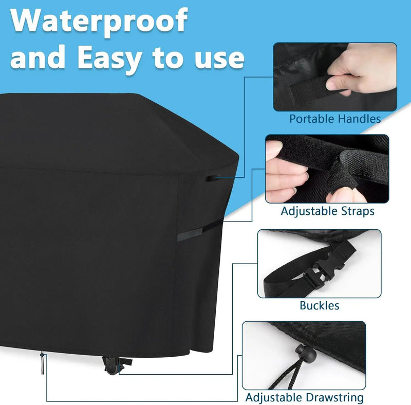 Kingling Grill Cover Fits for Traeger Woodridge Pro/Elite, Napoleon Rogue PRO-S 625, Prestige 500 RSIB Grills Waterproof Grill Cover 68 Inch BBQ Grill Covers for 7-Burner Gas Grill & Griddle by GreenHaven Gardens
