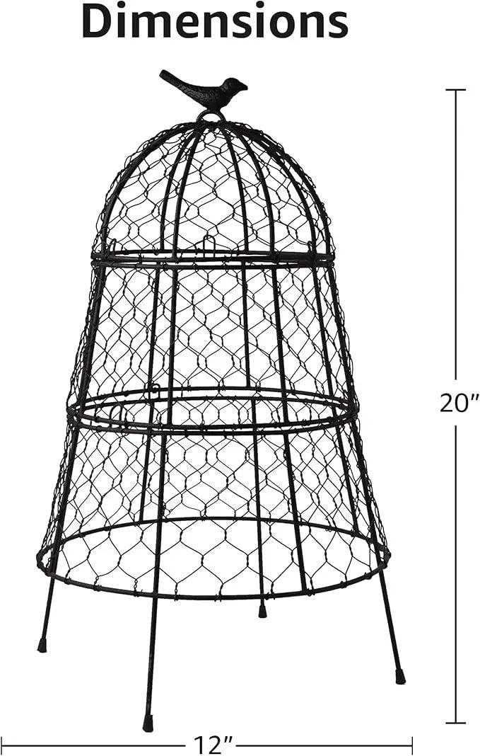 Pack of 10 Heavy-Duty Chicken Wire Plant Cloches – Rustproof Garden Protectors and Plant Cages for Vegetables and Flowers – Safeguard Plants from Deer and Critters – 20” x 12” by GreenHaven Gardens