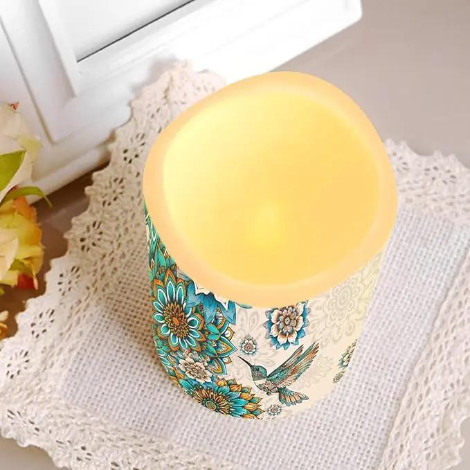 Ystardream Western Hummingbird Flameless Candles with Timer Led Candles Flickering 4 Candle Sets for Home Decor,18 Key Remote Control，Dancing Flames, True Wax, Battery Powered. by GreenHaven Gardens