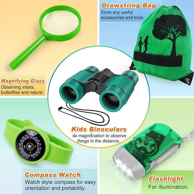 Kids Explorer Kit & Bug Catcher Kit, Camping Gear for Kids, Outdoor Exploration Set with Backpack & Binoculars, Ideal Outdoor Adventure Toys for Boys Girls 3-12 by GreenHaven Gardens
