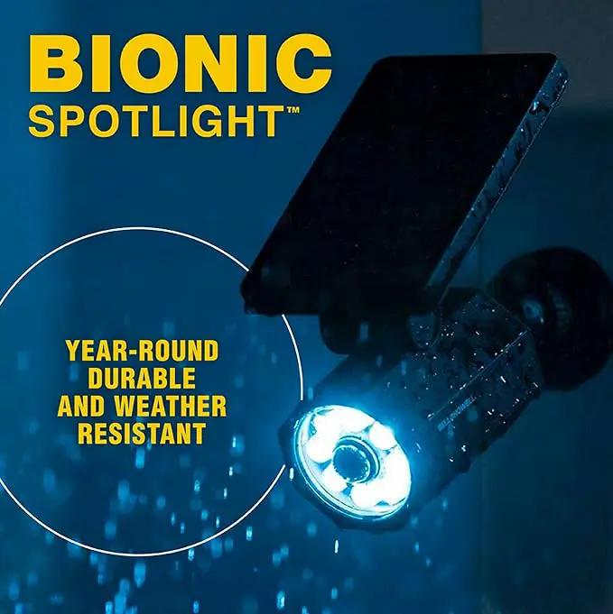 Bell+Howell Bionic Spotlight Motion Solar Spot Lights Outdoor Waterproof, Solar Landscape Lights, Outdoor Solar Yard Lights Weather Resistant, Super Bright LED Lights, for Garden, Lawn As Seen On TV by GreenHaven Gardens