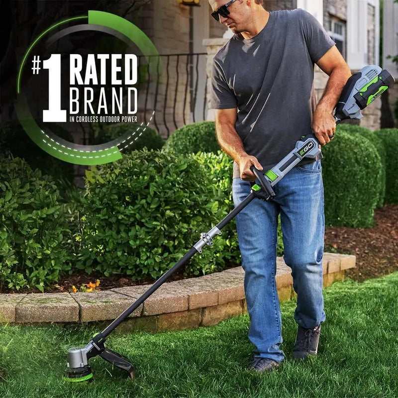 EGO POWER+ String Trimmer, Battery Powered, 16" Trimmer for Weeds and Grass with POWERLOAD, Telescopic Carbon Fiber Shaft, Includes 56V 2.5Ah Battery and Charger - ST1611T by GreenHaven Gardens
