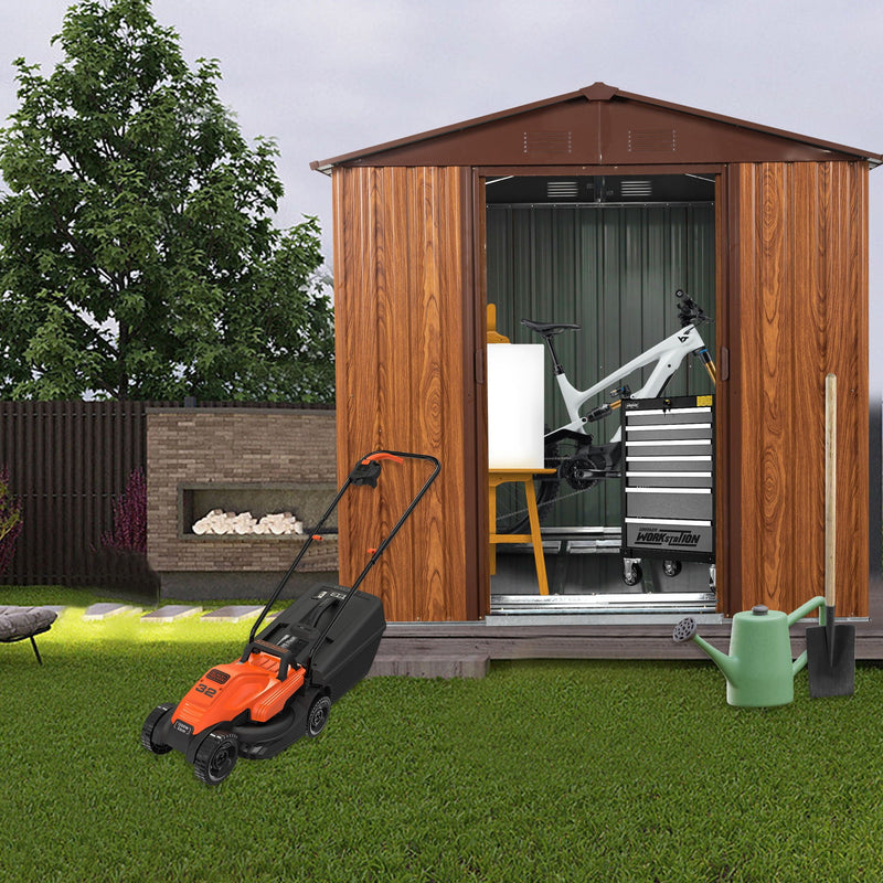 Outdoor Metal Storage Shed With Floor Base by HouseOfZazla