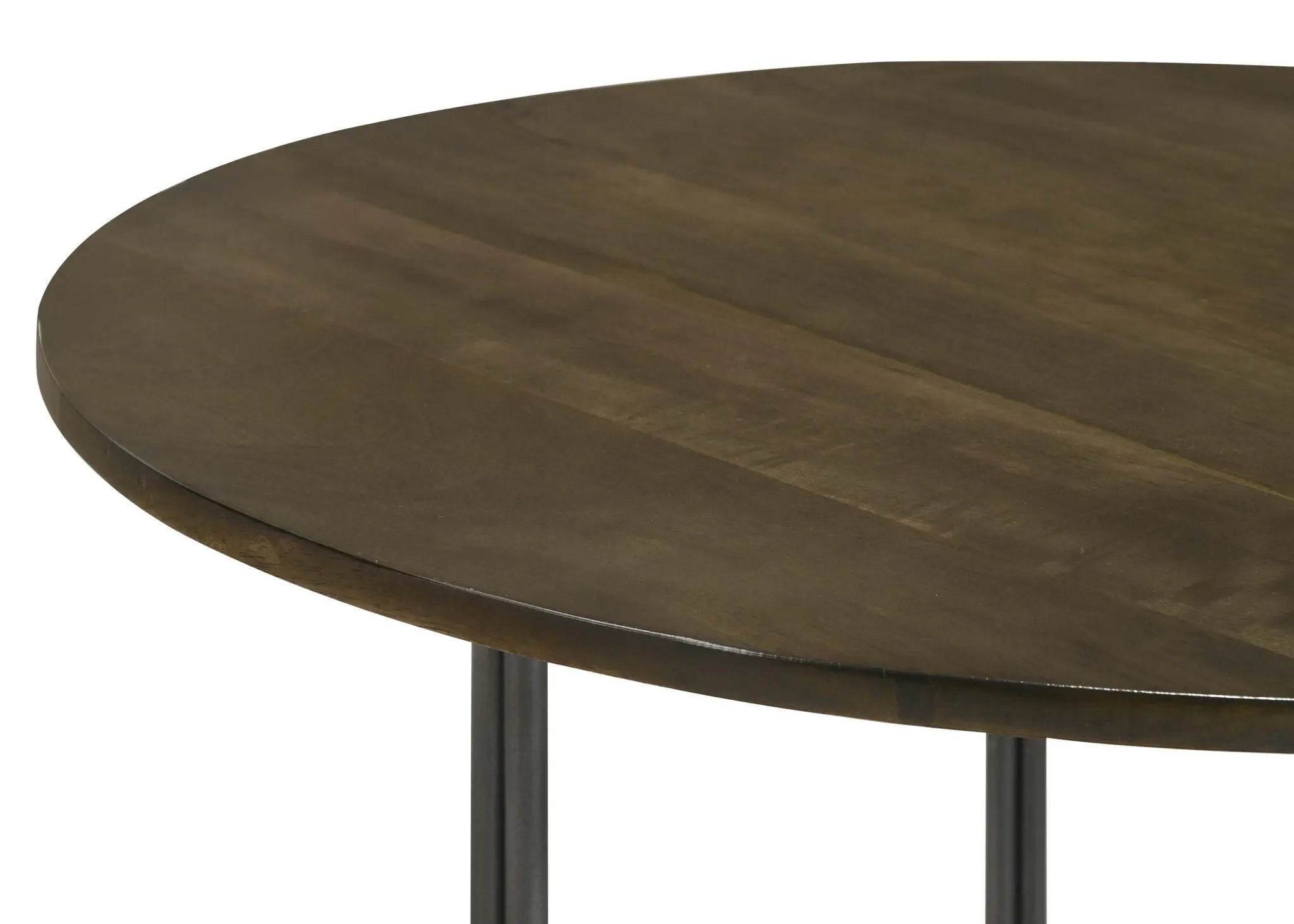 Yaritza Round Mango Wood Coffee Table Natural and Gunmetal by Unique Piece Furniture
