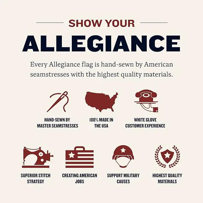 American Flag | American-Sourced Nylon Fabric, Embroidered Stars, Hand-Stitched | Proudly Made in USA (4' x 6') by GreenHaven Gardens