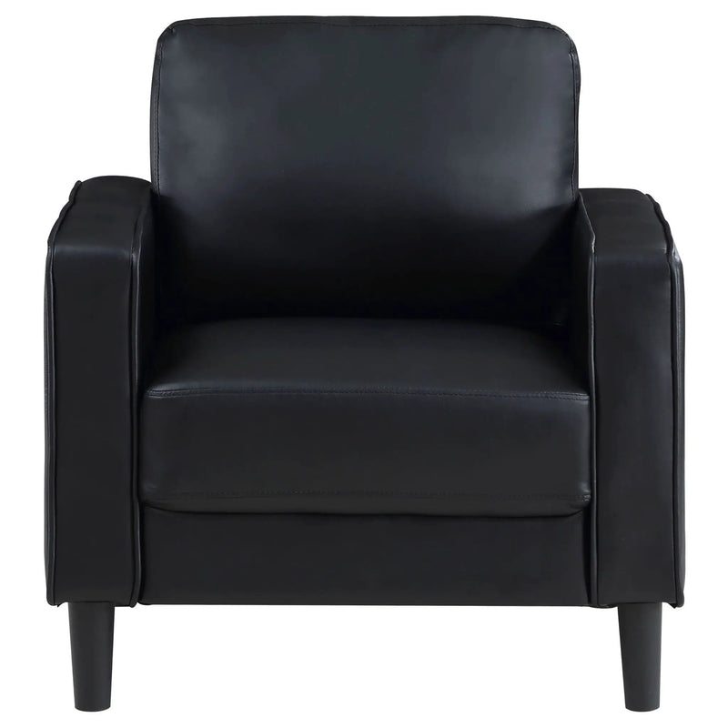 Ruth Upholstered Track Arm Accent Chair Black by Unique Piece Furniture