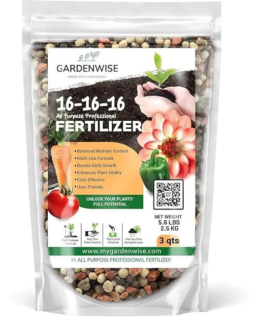 16-16-16 All Purpose Professional Fertilizer - Lawn & Flower & Tree & Shrub & Vegetable Garden Fertilizer (3 QUARTS) by GreenHaven Gardens