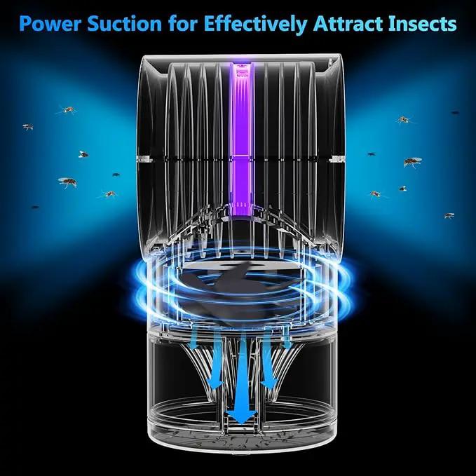 Fruit Fly Trap for Indoors, Fly Traps Indoor for Home Gnat Traps House Indoor, Bugs Trap with Time Setting, 10 Sticky Glue Boards Black by GreenHaven Gardens