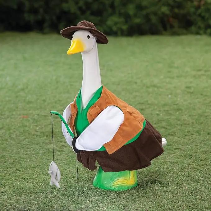 Miles Kimball Fishing Goose Outfit by GagglevilleTM, Fits Large 23" H Statue by GreenHaven Gardens