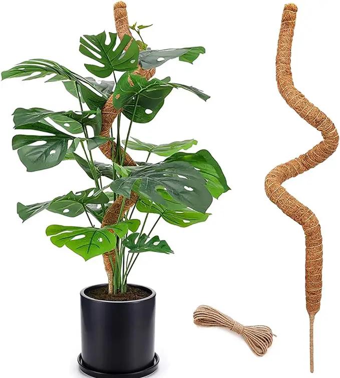 48 Inch Moss Pole, Bendable Moss Pole for Plants Monstera, Tall Moss Poles for Climbing Plants Indoor, Large Moss Pole Support, Garden Trellis Plant Stick Stakes for Potted Plants, Pothos by GreenHaven Gardens