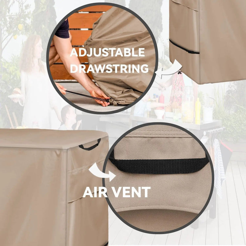 Outdoor Pizza Oven Table Cover - Heavy Duty Waterproof Cover for Ooni Large Table,Khaki by GreenHaven Gardens