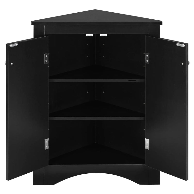 Triangle Bathroom Storage Cabinet With Adjustable Shelves, Freestanding Floor Cabinet For Home Kitchen by HouseOfZazla