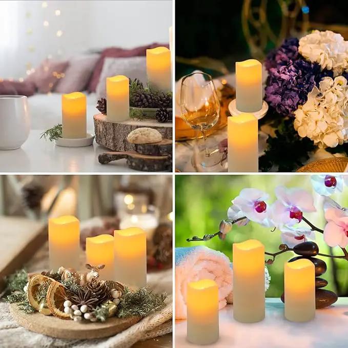 Metaku Flameless Flickering LED Candles - 24 Pack Ivory with Remote & Timer for Decoration by GreenHaven Gardens