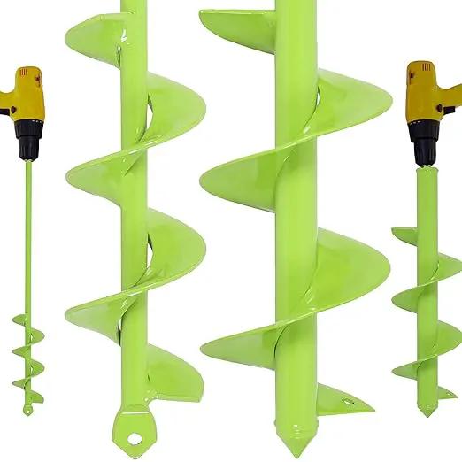 TCBWFY 2 Pack Garden Auger Drill Bit for Planting,3.5"x16" & 1.6"x16.5" Rapid Planter Bulb&Bedding Plant Auger,Earth Drill for 3/8" Hex Drive,Fence Post,Umbrella Hole Digger by GreenHaven Gardens