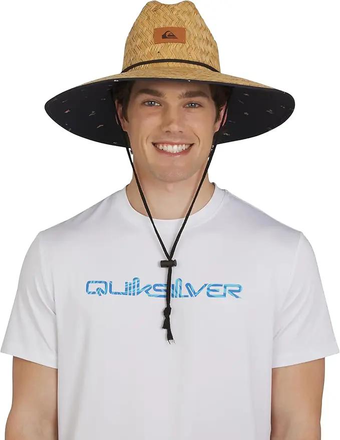 Quiksilver Men's Wide Brim Outdoor Lifeguard Straw Sun Hat by GreenHaven Gardens