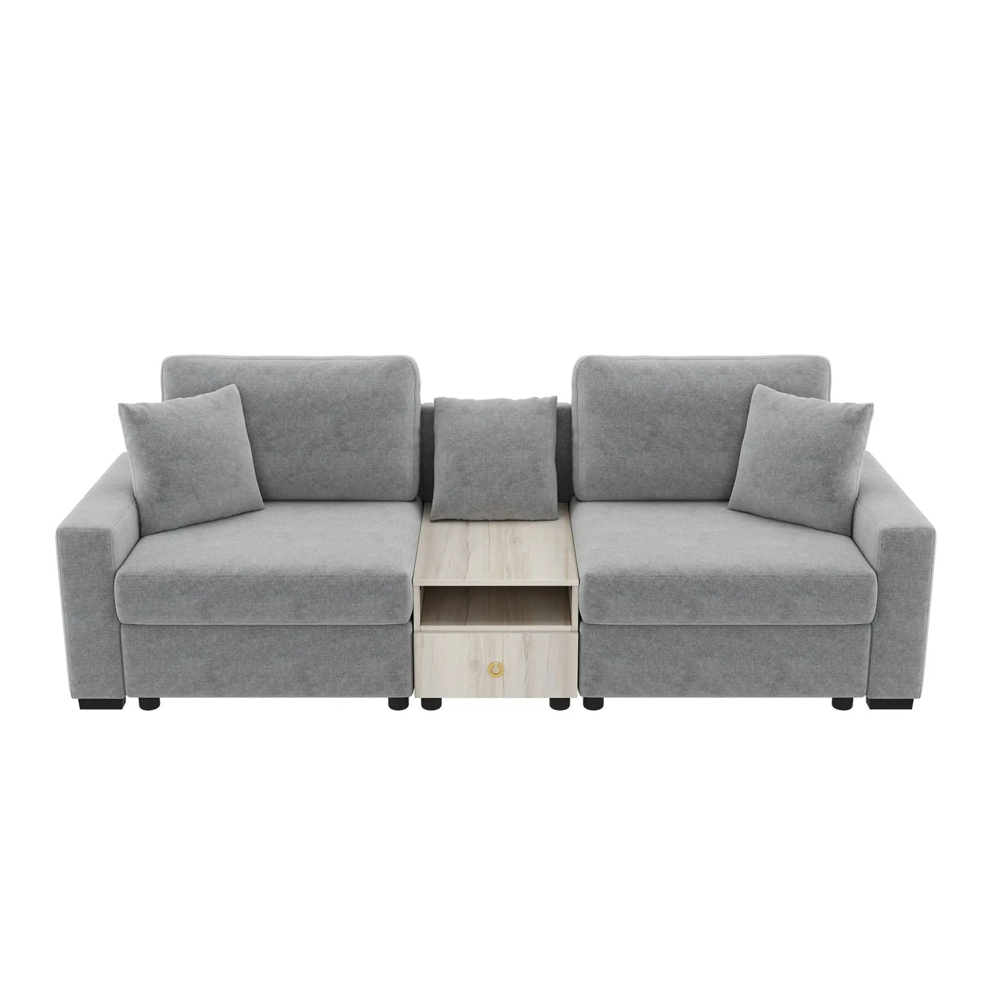 Modular Sofa Couch With Storage Armrest And Center Console by HouseOfZazla