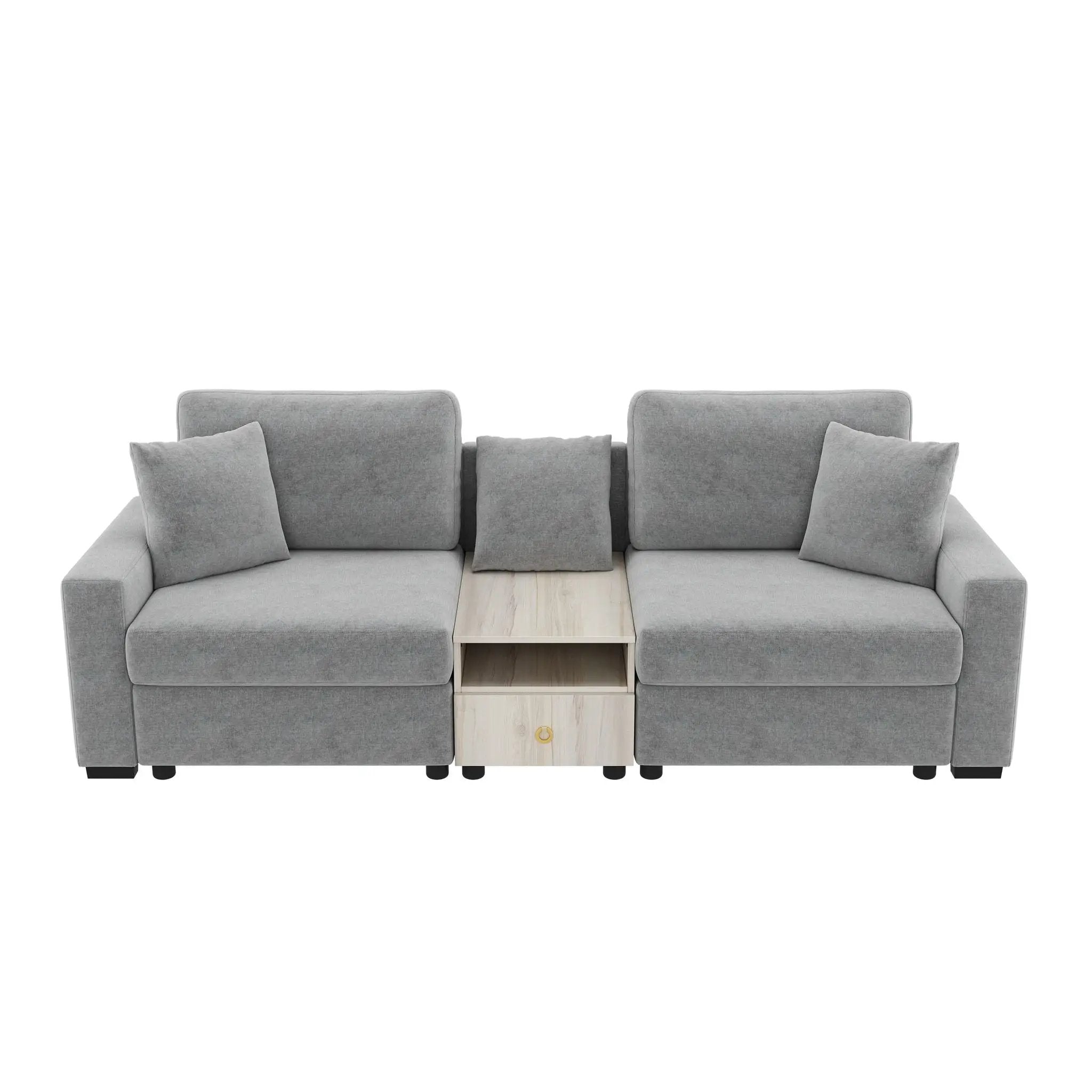 Modular Sofa Couch With Storage Armrest And Center Console by HouseOfZazla