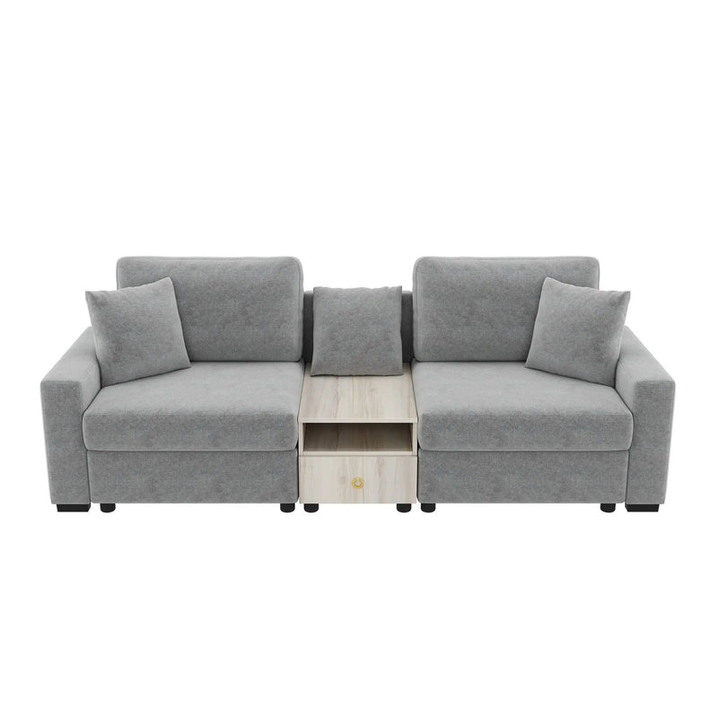 Modular Sofa Couch With Storage Armrest And Center Console by HouseOfZazla