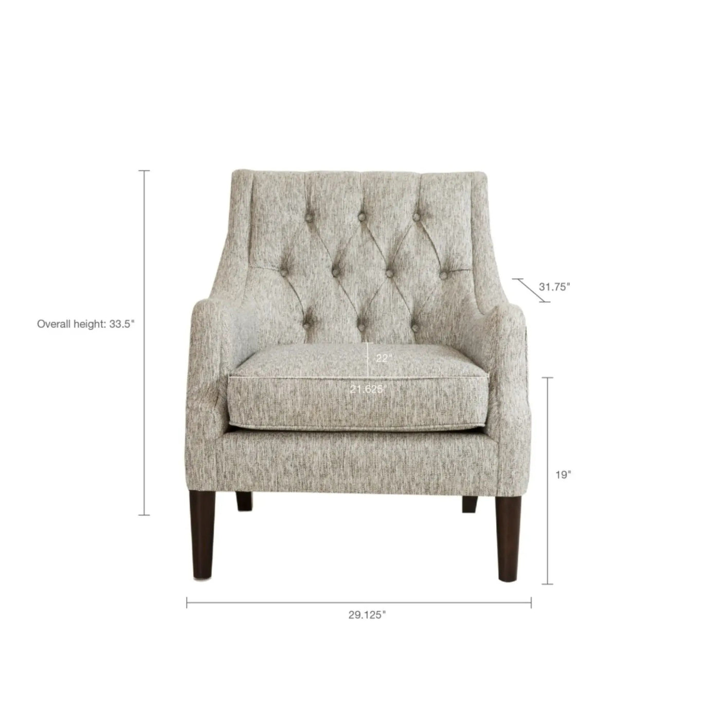 Button Tufted Accent Chair Vintage Style by HouseOfZazla