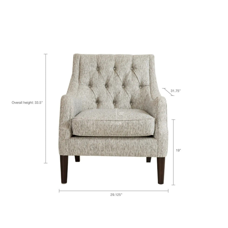 Button Tufted Accent Chair Vintage Style by Unique Piece Furniture