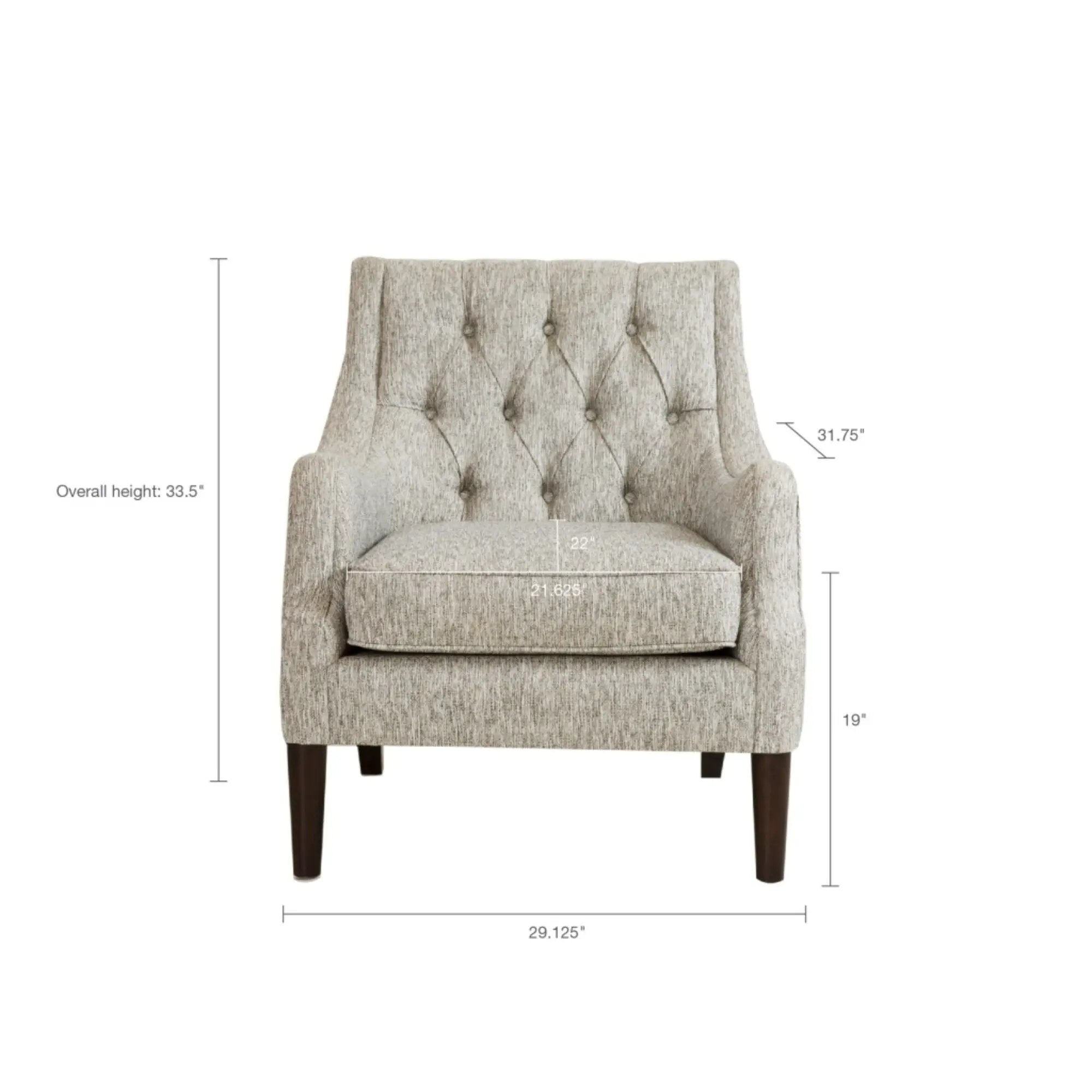 Button Tufted Accent Chair Vintage Style by HouseOfZazla