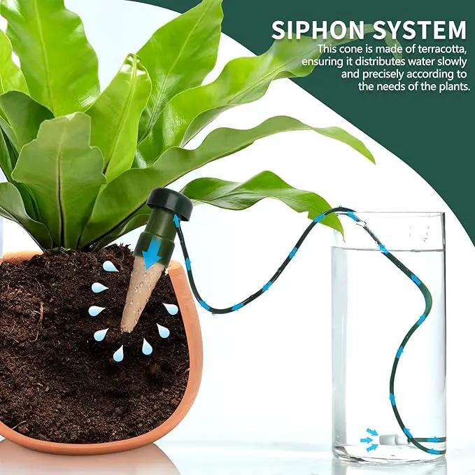 BYDOLL Plant Self-Watering Stakes Automatic Watering Terracotta Spikes for Indoor Outdoor Plants,Houseplant Insert Devices for Vacation use,Bonsai Drip Irrigation System (10 Pack) by GreenHaven Gardens