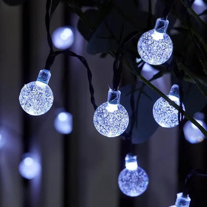 Brightown 2-Pack 120 LED 72 FT Solar String Lights Outdoor, Crystal Globe Lights with 8 Lighting Modes, Waterproof Solar Powered Patio Lights for Garden Yard Porch Wedding Party Decor (Pure White) by GreenHaven Gardens