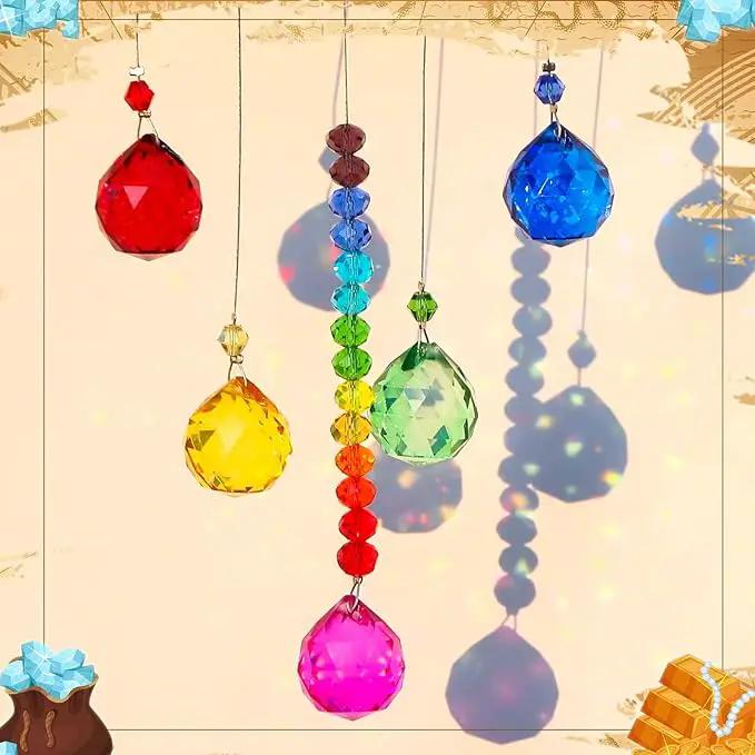 30 Pack Crystal Ball 20 mm Prism Suncatcher Sun Catchers Hanging Crystals Prisms for Windows Gift Feng Shui (Multicolor) by GreenHaven Gardens
