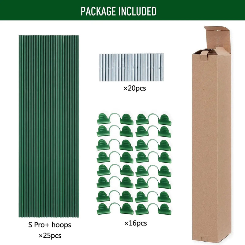 MAXPACE Greenhouse Hoops for DIY Grow Tunnels Less Than 2.7ft Wide, Rust-Free Fiberglass Support Hoops Frame for Garden Fabric, Plant Support Garden Stakes, Gardening Supplies, 25pcs by GreenHaven Gardens