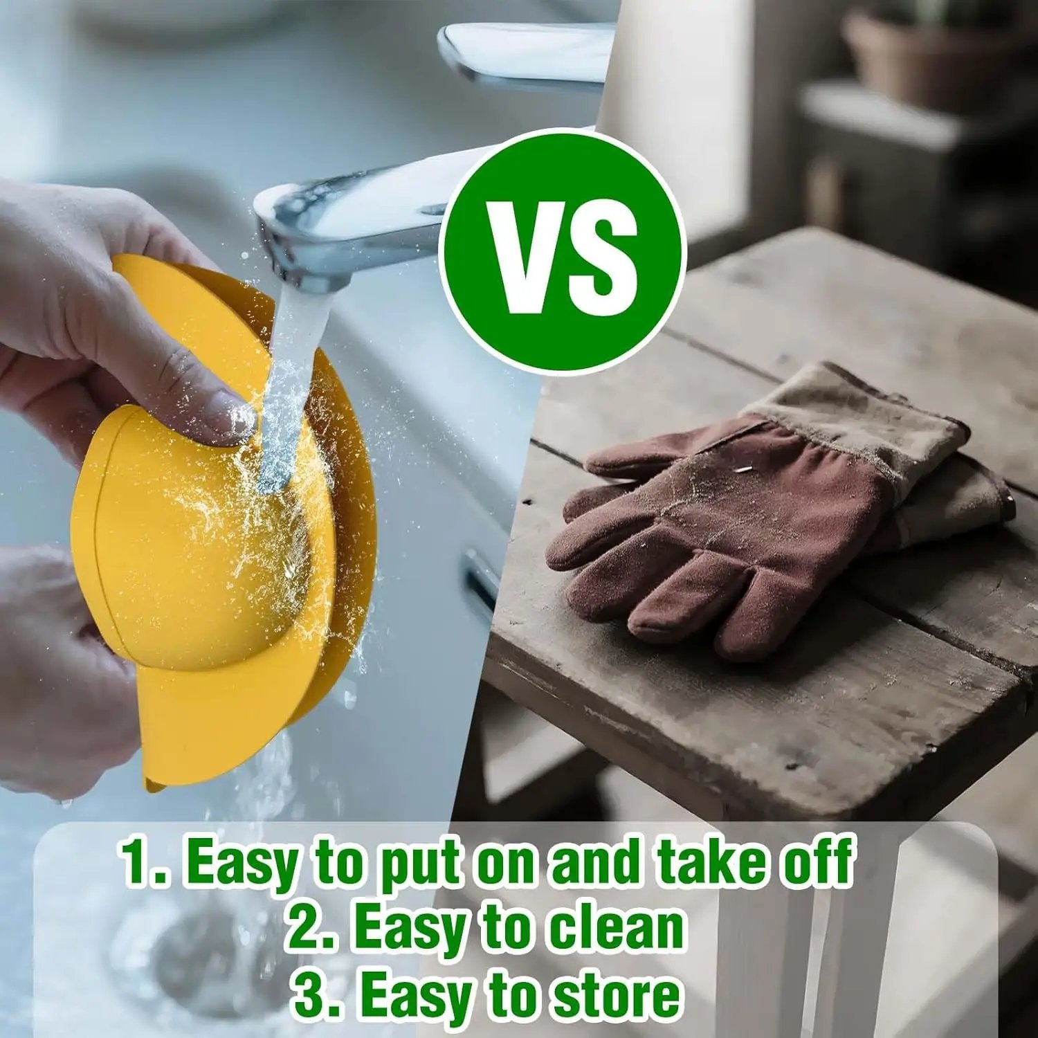2 Pack Outdoor Grilling Mitts, Heat Resistant High Temperature Silicone Oven Grilling Gloves, Easy to Clean, Non-Slip Textured Lining, Can Be Used for Cooking, Smoking, BBQ and Food Handling. by GreenHaven Gardens