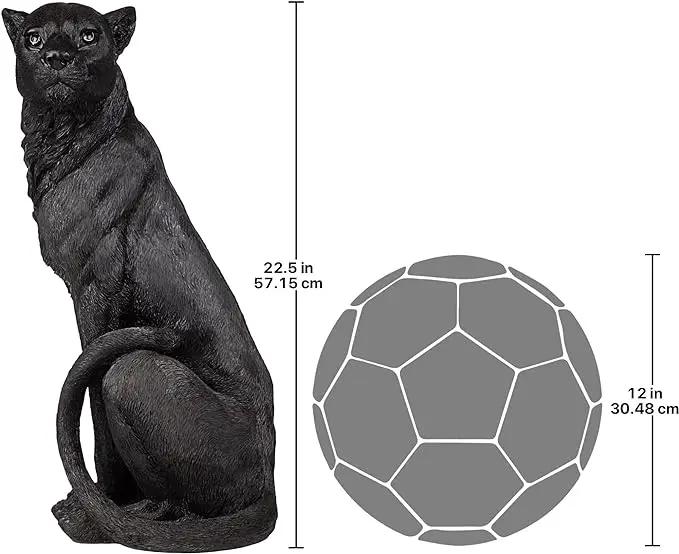 Design Toscano Pensive Panther Black Jaguar Statue by GreenHaven Gardens