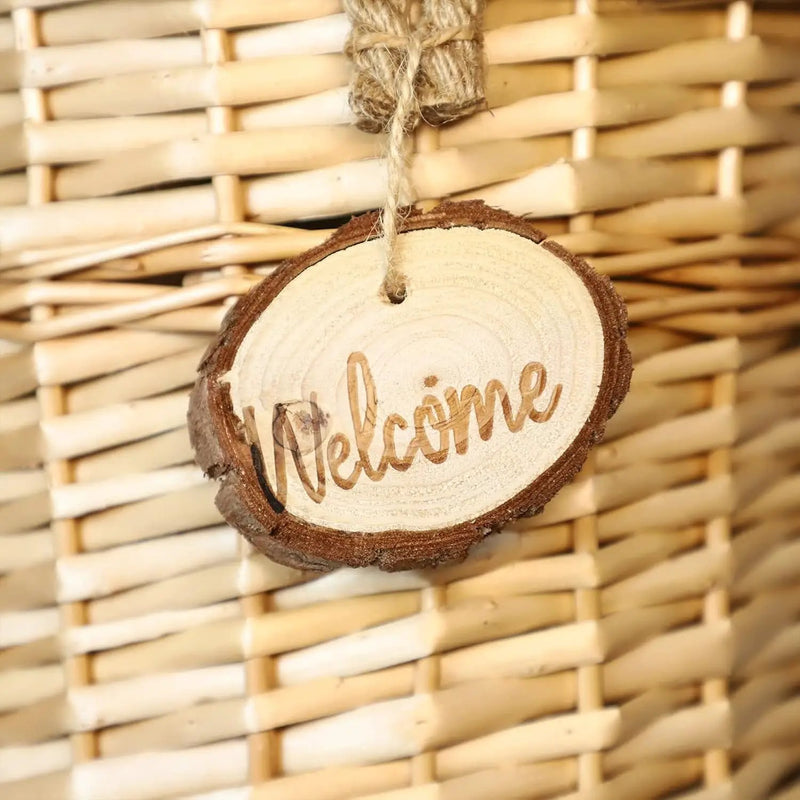 Woven Wicker Hanging Basket Door Hanging Basket Wall Decorations for Home Garden Farmhouse (original) by GreenHaven Gardens