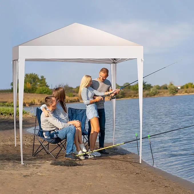 Outvita 6.5x6.5ft Pop Up Canopy Tent, Outdoor Instant Shelter Folding Canopy with 4 Side Walls and Carry Bag for Commercial Events, Party, Backyard BBQ, Camping White by GreenHaven Gardens