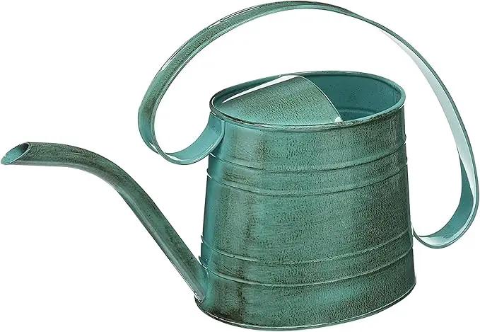 ROBERT ALLEN MPT01505 Danbury Metal Watering Can, Surf Light Blue by GreenHaven Gardens