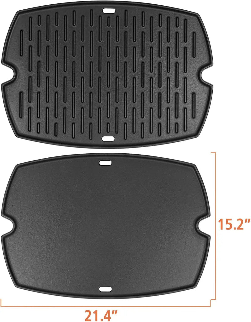 AJinTeby 7583 Cast Iron Griddle for Weber Q2000 Series, for Weber Q200 Q220 Q240 Q2000 Q2200 Q2400 Q2800 Gas Grills Accessories, Replaces for Webber 7645, for Webber Q2200 Grill Parts by GreenHaven Gardens