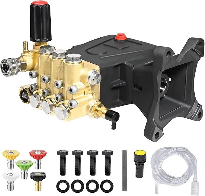 YAMATIC Horizontal Triplex Plunger Pressure Washer Pump 1" Shaft 4000 PSI 3.8 GPM, Replacement for Simpson AAA 90034, 90039,90038, Honda GX340, GX390, GX270 for Industrial Gas Powered Washers by GreenHaven Gardens