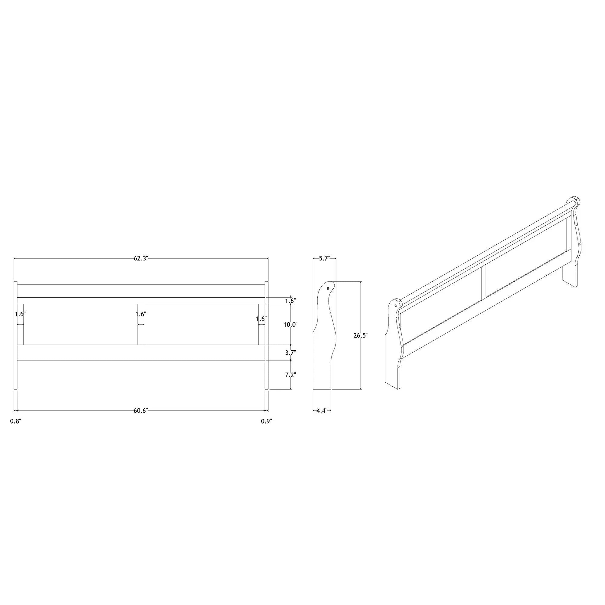 Charlston - Modern Sleigh Design Bed With LED by Unique Piece Furniture