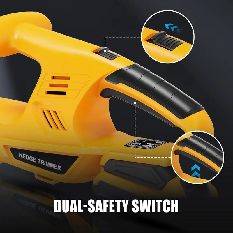 Houselife Cordless Hedge Trimmer Compatible with Dewalt 20V MAX Battery(Tool Only), 18'' Electric Hedge Trimmers Cordless, Lightweight Battery Powered Bush Trimmer for Yard, Garden by GreenHaven Gardens