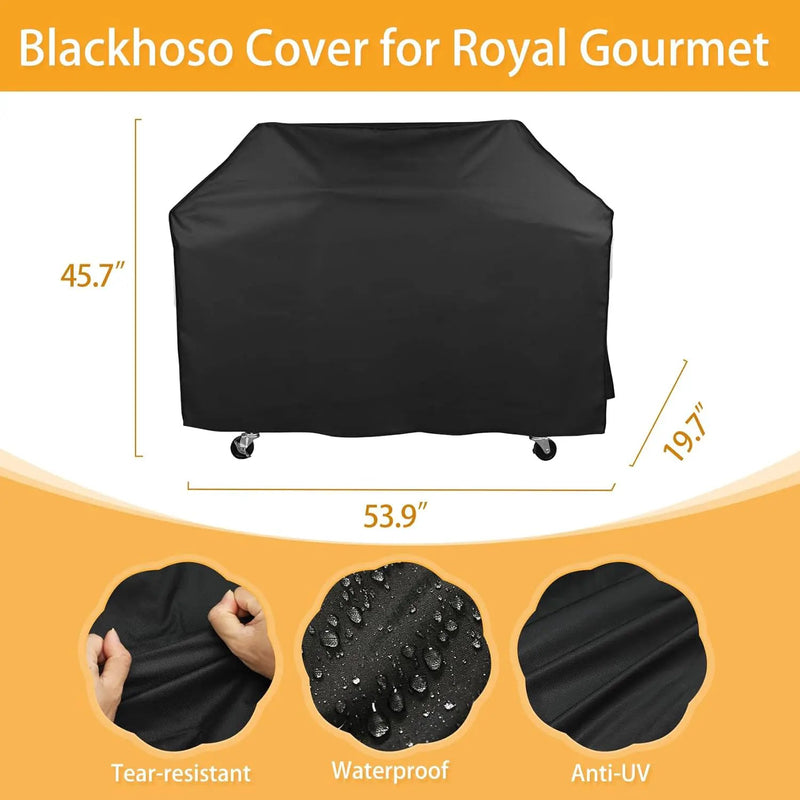 Grill Cover for Royal Gourmet Charcoal Grill CC1830 Series, 54 inch CR5402 Heavy Duty Waterproof UV Resistant Cover for Royal Gourmet GA5401T/GA4402S, Outdoor Barbeque Grill Accessories by GreenHaven Gardens
