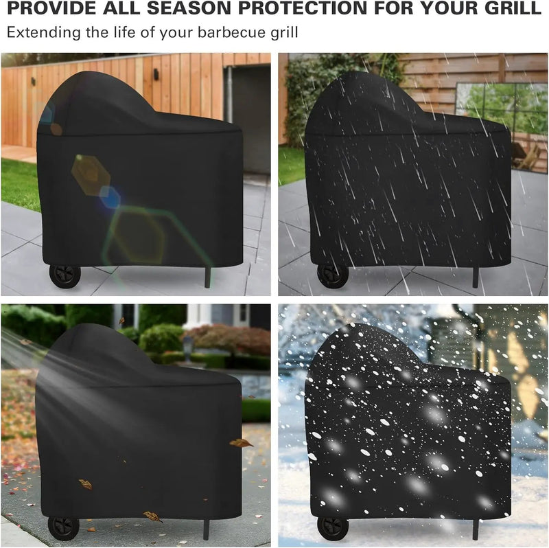 Grill Cover Fits for Char-Griller AKORN Kamado Grill with Cart, 600D Heavy Duty BBQ Grill Cover Charcoal Grill Cover Waterproof Outdoor Grilling Cover, Model 6555 by GreenHaven Gardens
