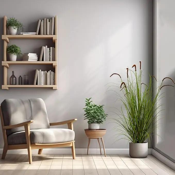 Artificial Plant 5ft(2pack) Tall Artificial Grass Plant,Faux Plants Indoor Home Decorative Artificial Plants & Flowers in Pot Fake Plant, House Plant Indoor by GreenHaven Gardens